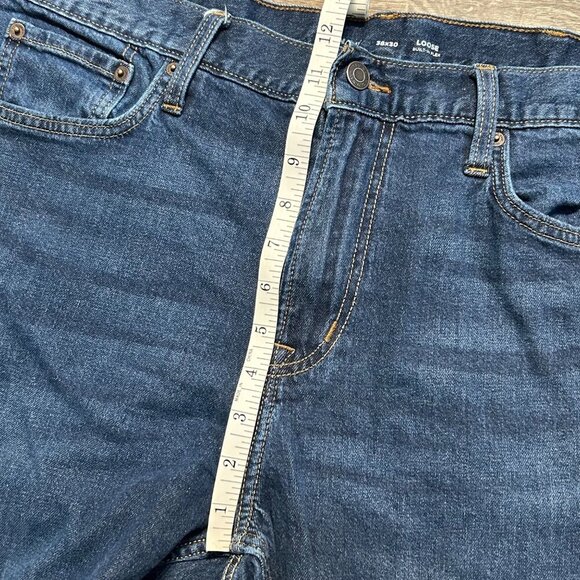 Old Navy Men's 38 x 30 Loose Built Flex Jeans Denim Relaxed Fit Dark Wash - Picture 7 of 10